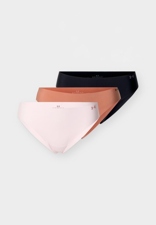 Under Armour PURE NO SHOW SOLID 3 PACK - Briefs - prime pink/sequoia/black