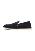 DEBOSSED LOGO TOPSTITCH SUEDE LOAFERS Media 1