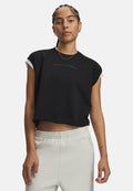 Under Armour ICON WORDMARK CUT OFF - Print T-shirt - ultimate black