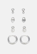 Calvin Klein HUGGIE SET - Earrings - silver-coloured