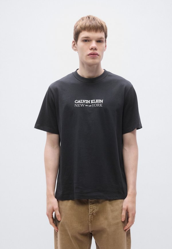 Calvin Klein 20S NY GRAPHIC - Print T-shirt - pirate black