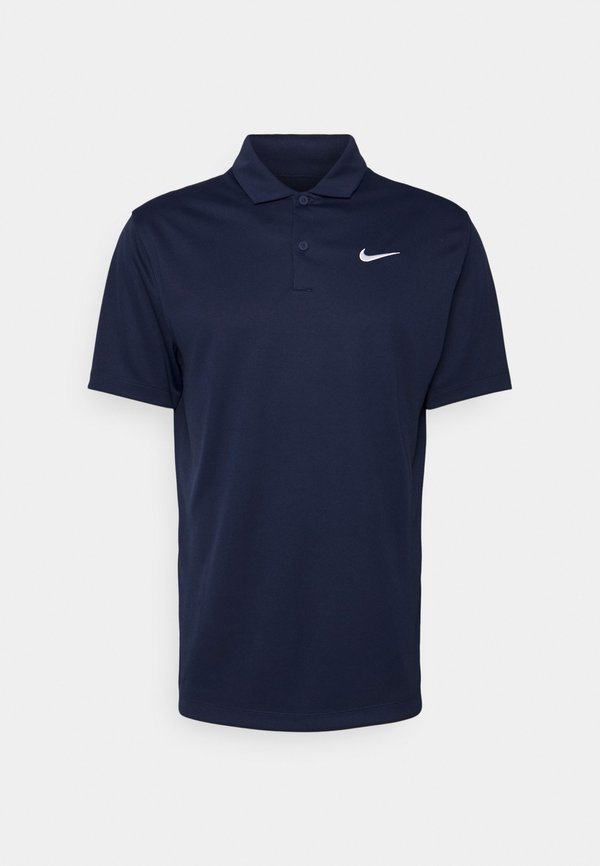 Nike Performance SOLID - Polo shirt - obsidian/white