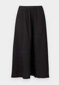 PLEATED LINEN BLEND MIDI A-LINE SKIRT Media 1