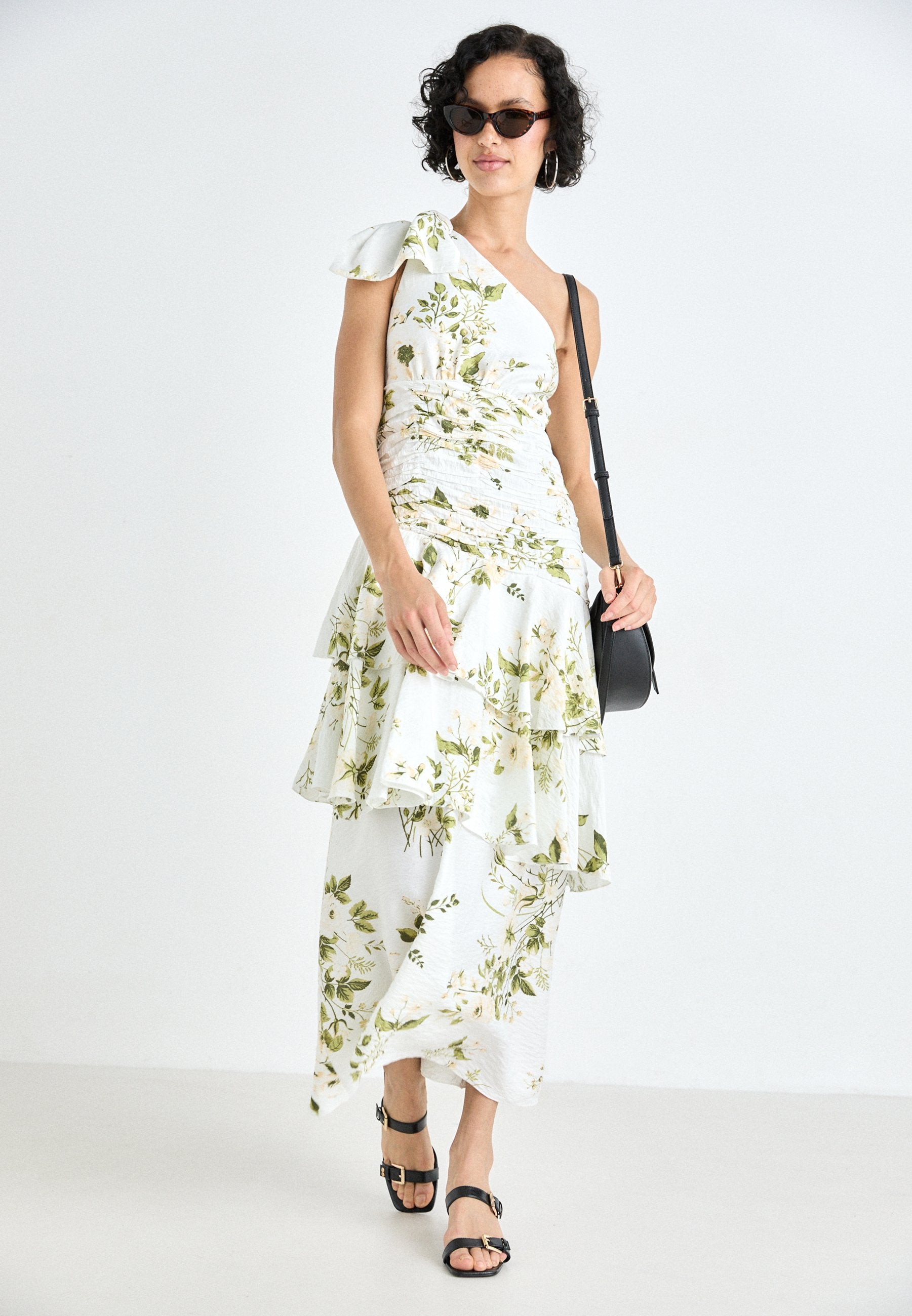 VILA VILINE ONE SHOULDER ANKLE DRESS