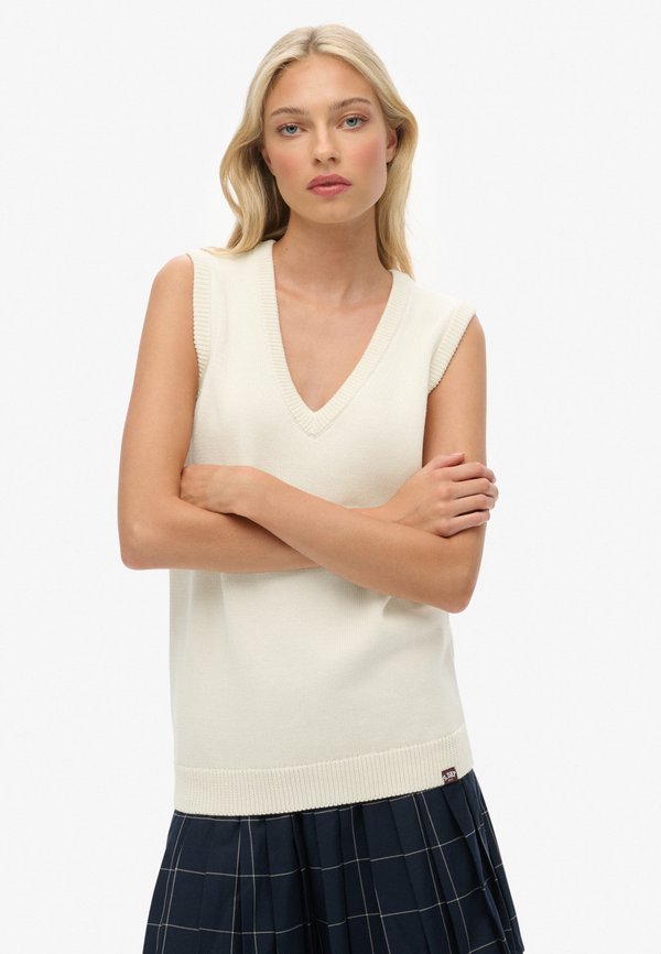 Superdry & Co ATHLETIC ESSENTIALS  - Top - desert bone off white