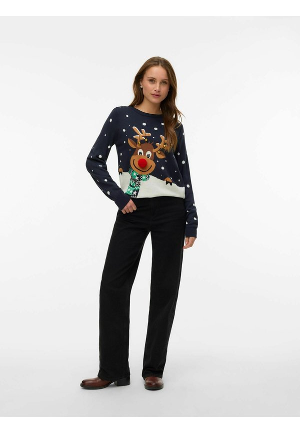 Vero Moda Knitted VMFROSTYDEER Knitted - Jumper - navy blazer