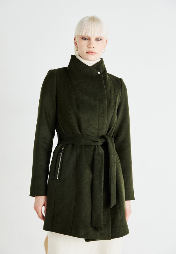 Vero Moda VMTWODOPE BELT JACKET - Winter coat - forest night