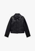 Mango Faux leather jacket - black