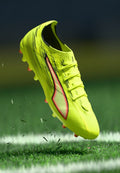 Puma ULTRA 6 MATCH MG - Football boots artificial grass - yellow alert/black/silver-coloured/glowing red