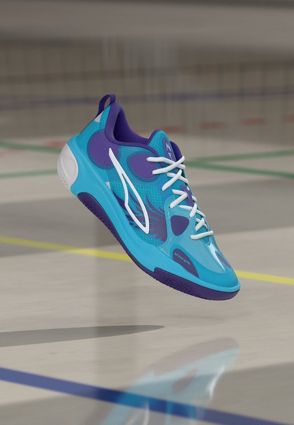 Puma MB WORLD 01 UNISEX - Basketball shoes - bright aqua/team violet