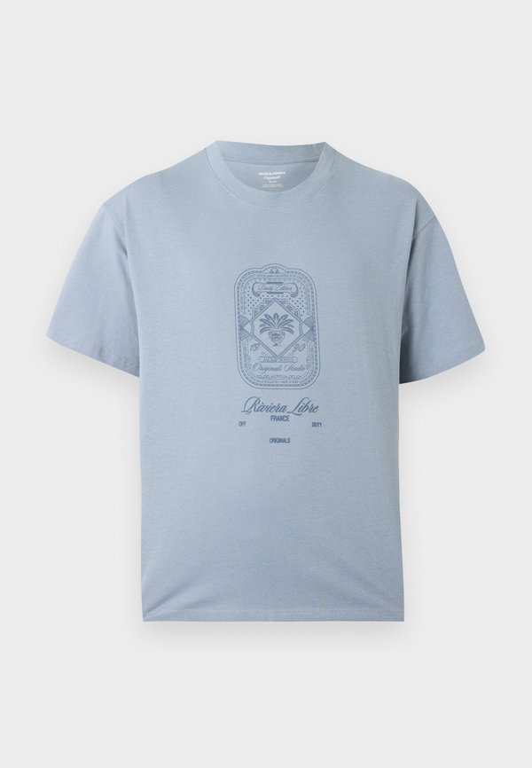 Jack & Jones JORCASSIS TONAL TEE CREW NECK - Print T-shirt - tradewinds