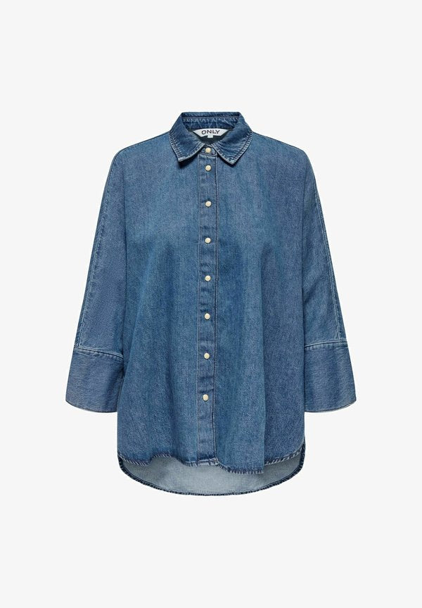 ONLY Denim ONLGRACE-ELLI Denim - Button-down blouse - medium blue denim