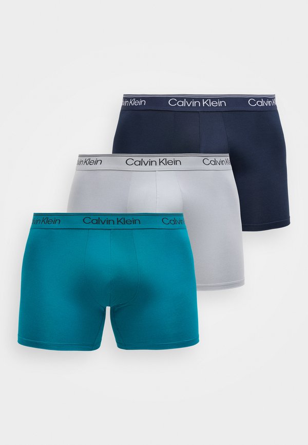 Calvin Klein Underwear BOXER BRIEF 3 PACK - MICROFIBER STRETCH - Boxer briefs - sleet/teal marine/shoreline