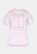 Nike Performance COURT TEE HERITAGE - Print T-shirt - pink foam