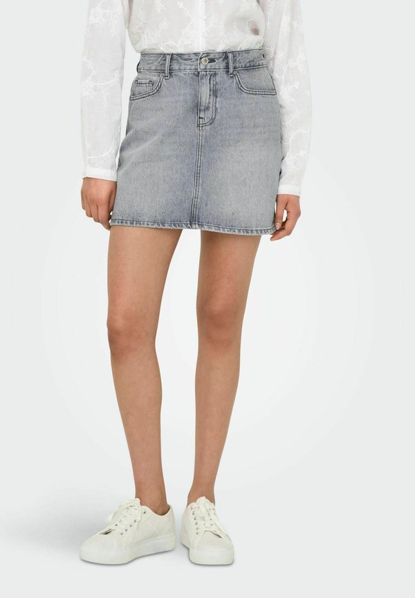 ONLY JEANSROCK ONLSTELLA JEANSROCK - Mini skirt - light grey denim