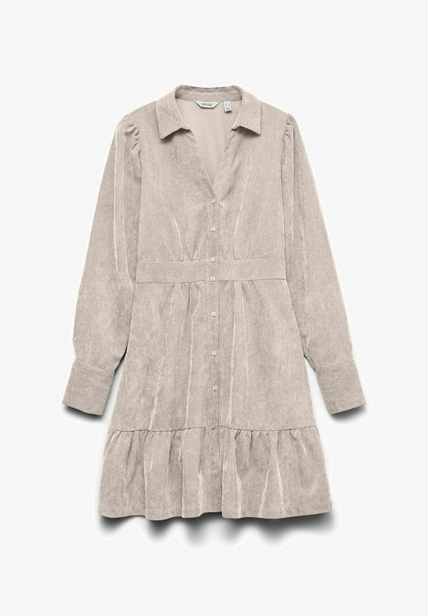 Vero Moda AWASTA Short - Shirt dress - pumice stone