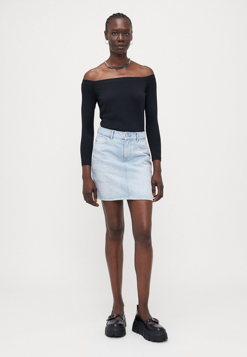 ONLSTELLA RHINESTONE SHORT SKIRT  Media 2