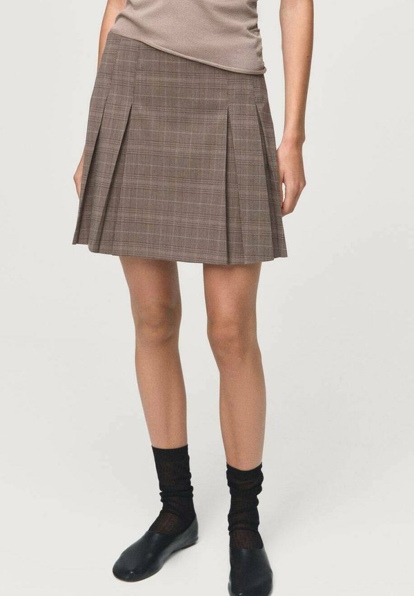 Mango Pleated skirt - brown