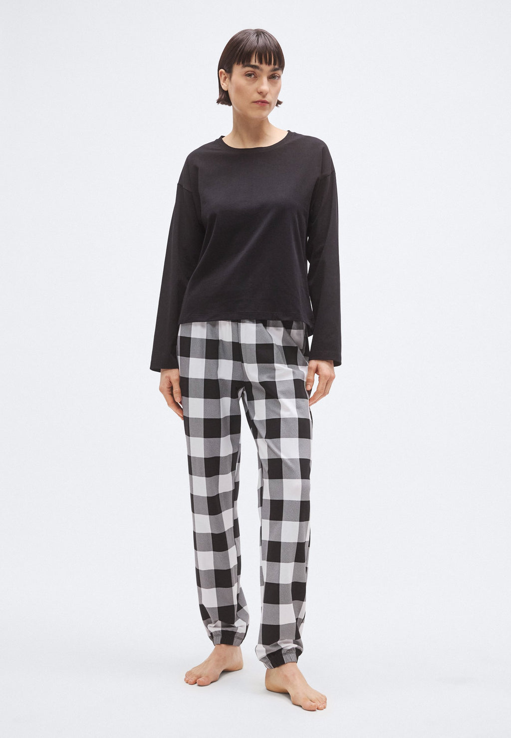 Anna Field COTTON PRINTED CHECK NIGHTWEAR SET