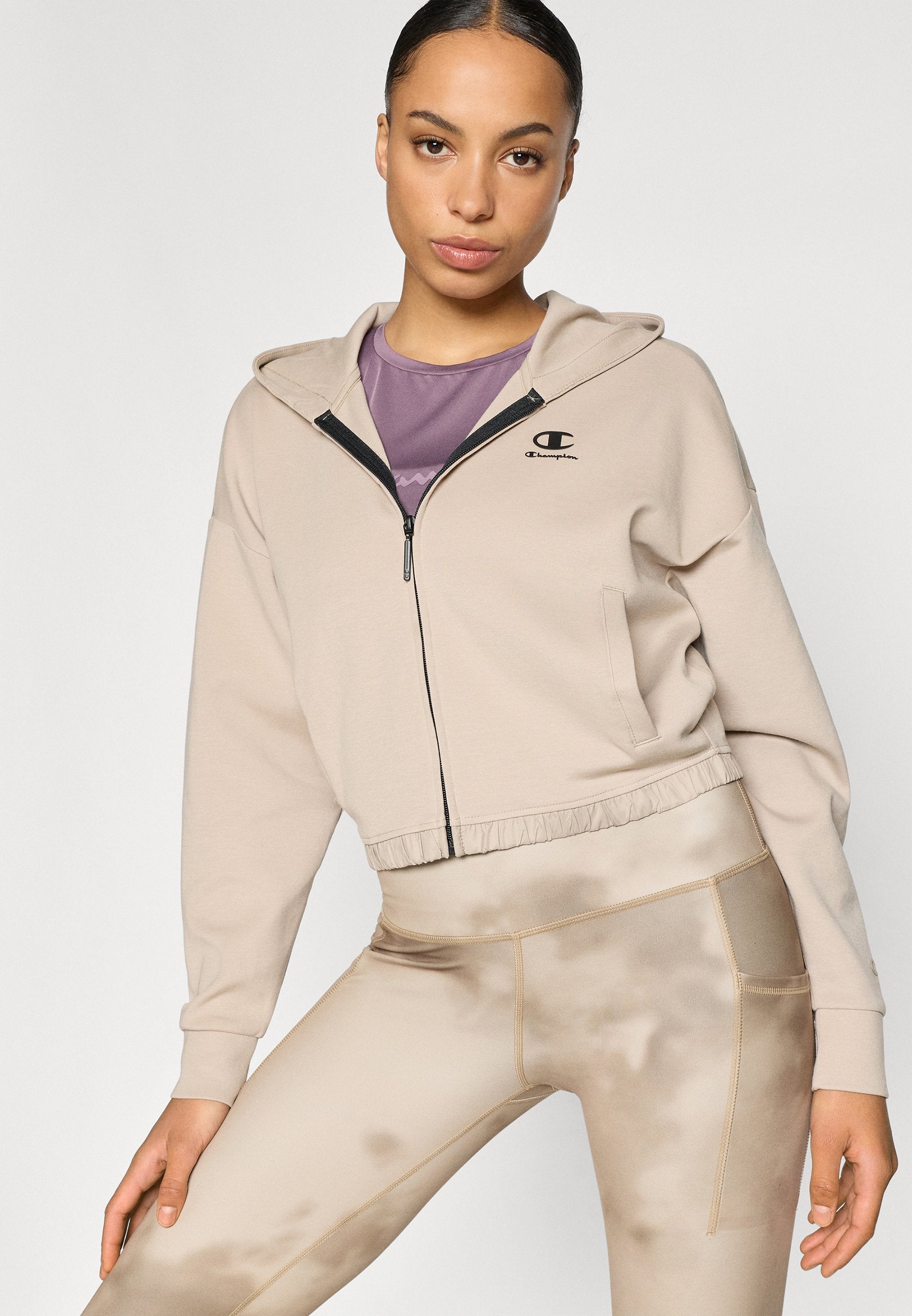Champion C-TECH INTERLOCK HOODED FULL ZIP SWEATSHIRT