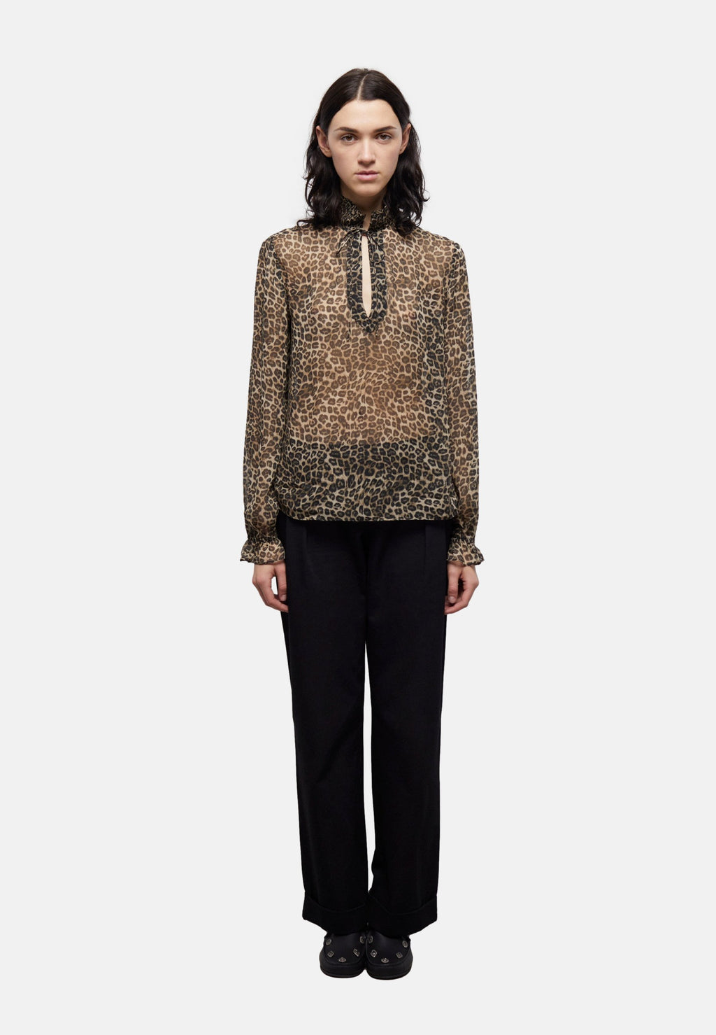 The Kooples COL MONTANT MOTIFS LÉOPARD