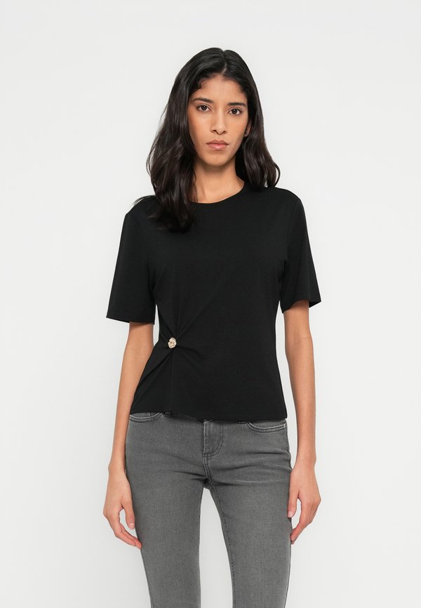 ONLY ONLELENA - Basic T-shirt - black/gold coloured