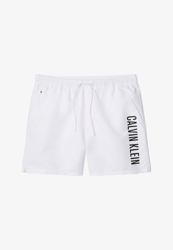 Calvin Klein Swimwear MEDIUM DRAWSTRING INTENSE POWER  - Swimming shorts - classic white