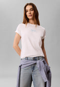 Calvin Klein Jeans SS CLASSIC SCRIPT CALVIN TEE - Print T-shirt - bright white