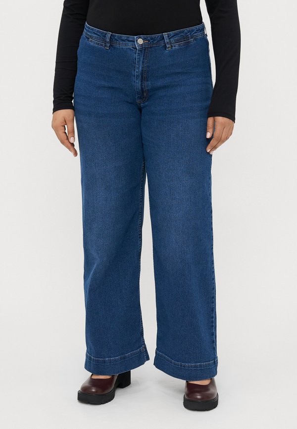 Vero Moda Curve VMCKAYLA - Wide Leg - dark blue denim