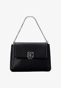 Calvin Klein EMBLEM PEBBLE CROSSBODY 20 - Handbag - black