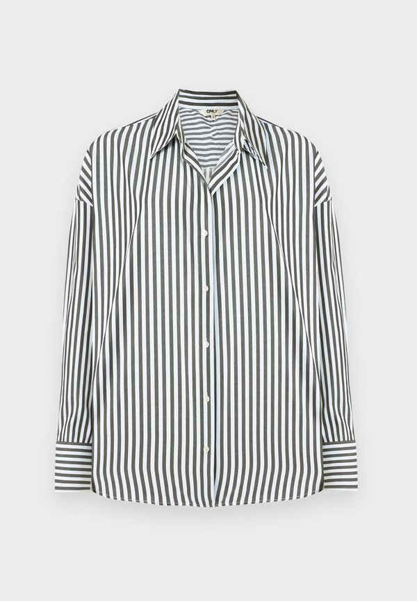 ONLY ONLOREGON  - Button-down blouse - black/medium bright white