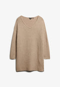 Superdry & Co V NECK - Jumper dress - light beige twist