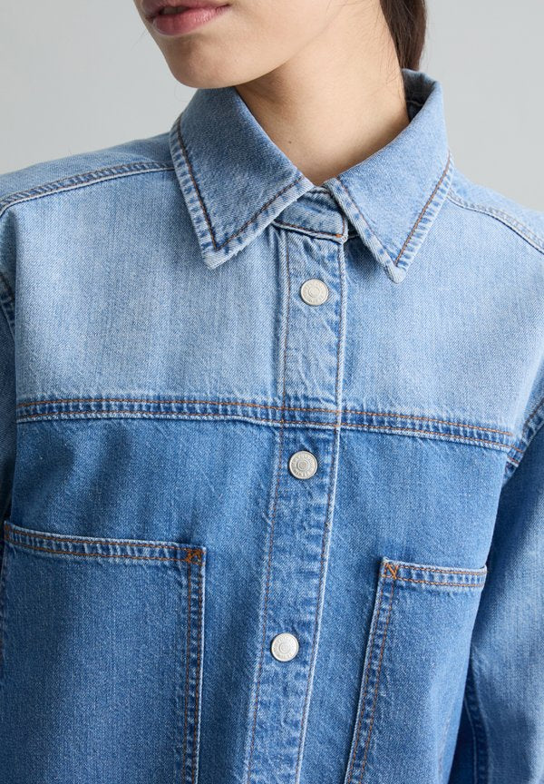 Marc O'Polo DENIM PINEAPPLE FIBRE, DENIM BLOUSES LONGSLEEVE, PATCHWORK