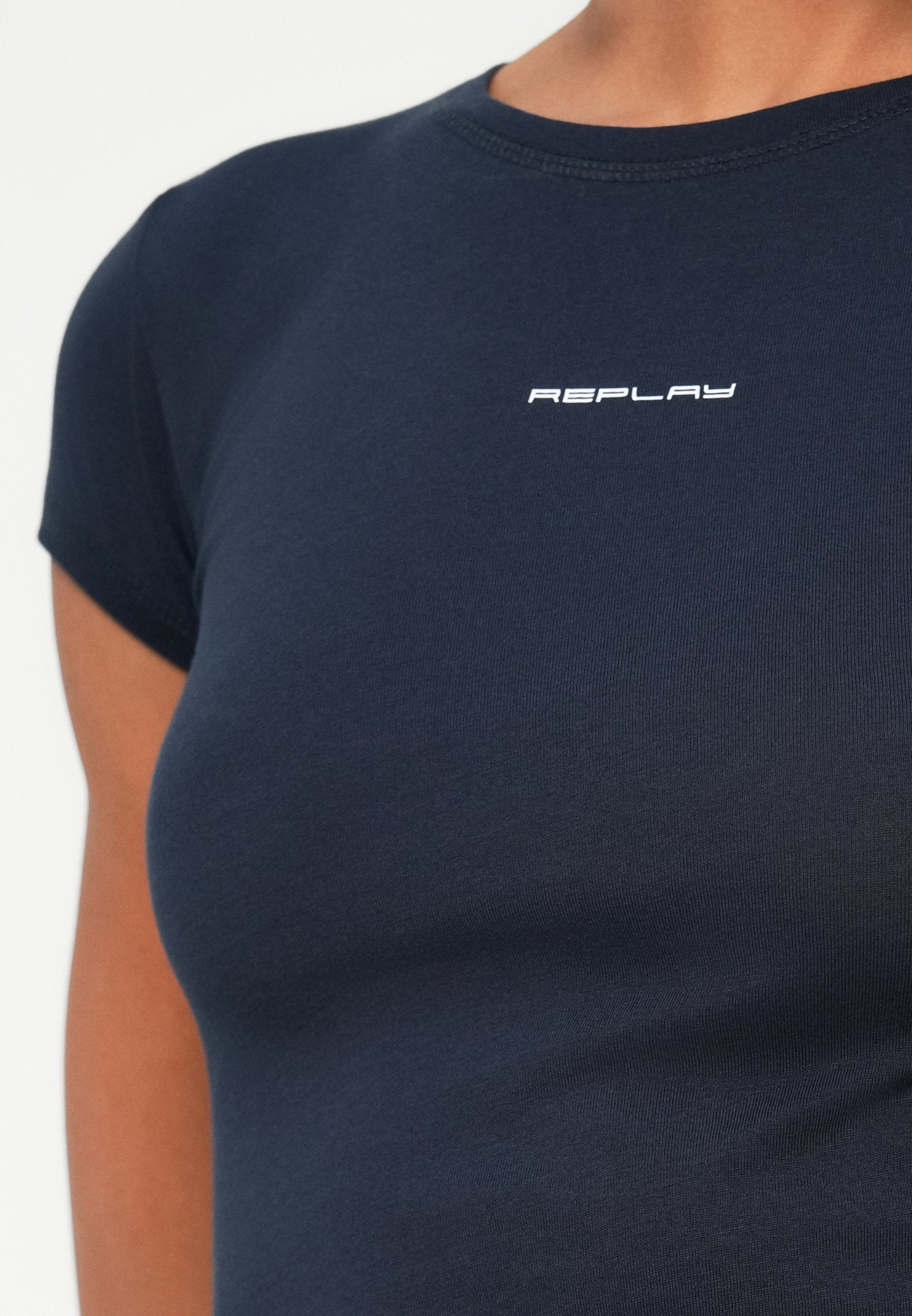 Replay FITTED CREW NECK LOGO 2 PACK