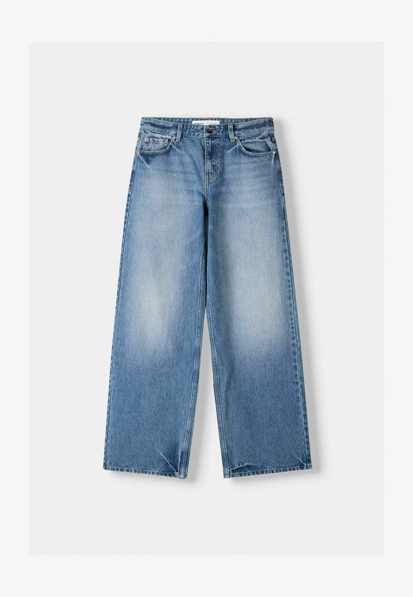 Bershka BOYFRIEND - Relaxed fit jeans - blue grey