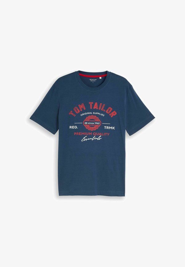 TOM TAILOR LOGO TEE - Print T-shirt - dark duck blue