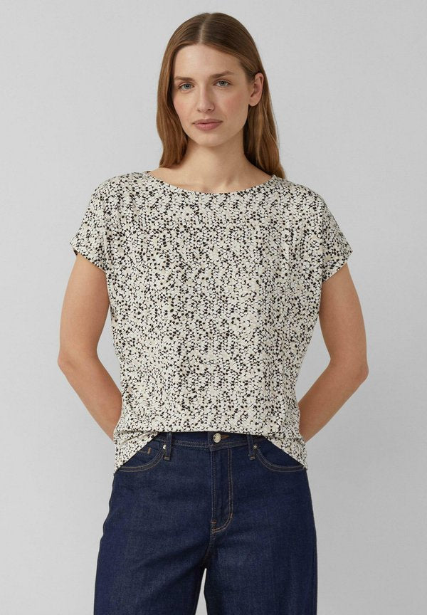 s.Oliver Print T-shirt - sandfarben