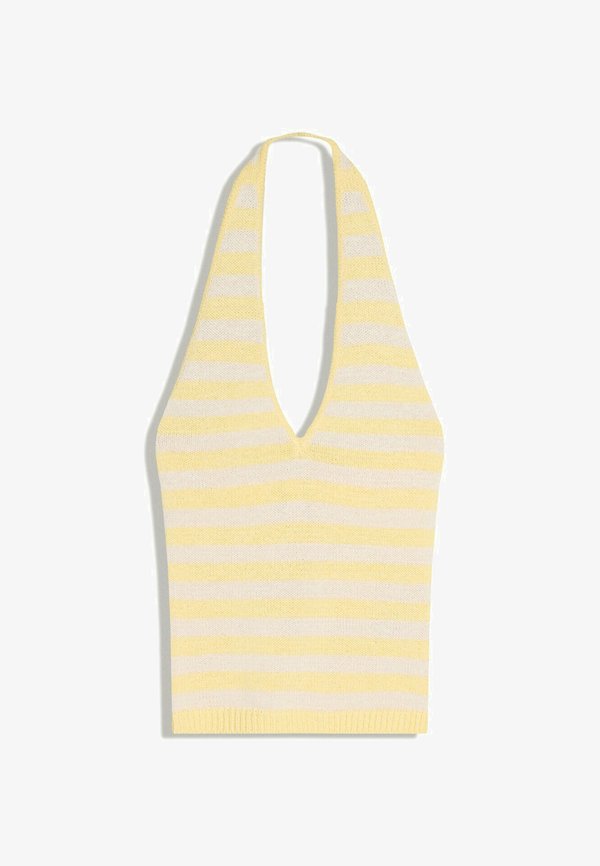 Bershka STRIPED- TOP - Top - yellow