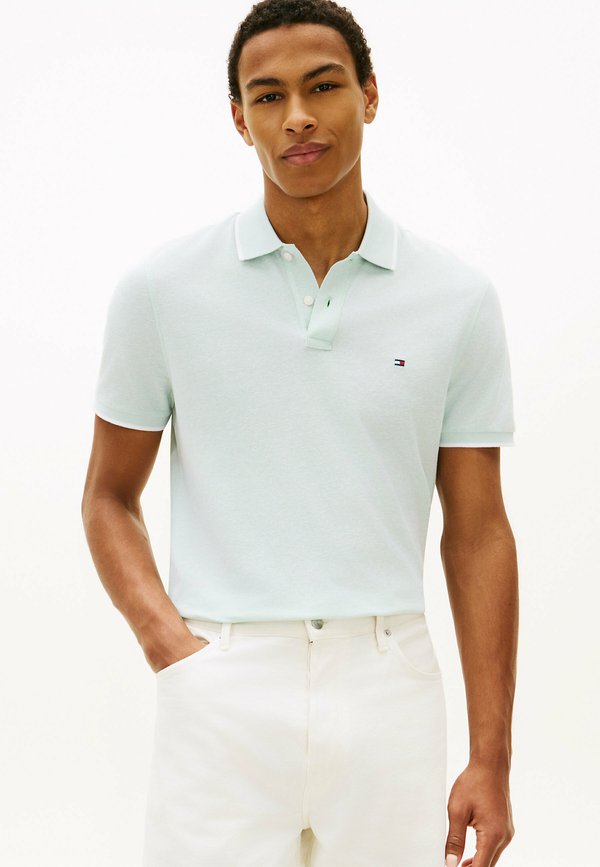 Tommy Hilfiger REGULAR FIT PIQUE POLO SHIRT WITH LINEN - Polo shirt - crushed mint