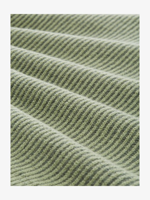TOM TAILOR Jumper - pale bark green rib structure