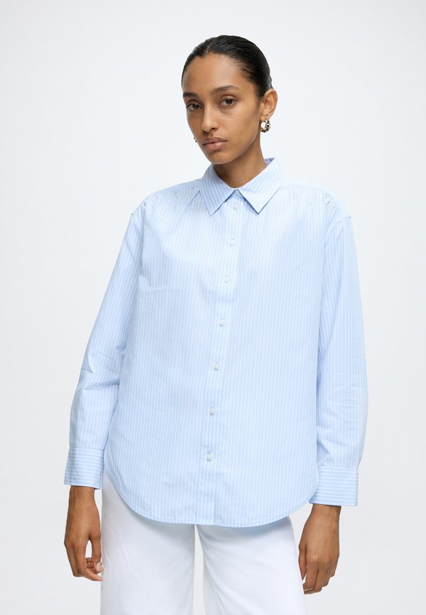 TOM TAILOR Button-down blouse - mid blue white stripe