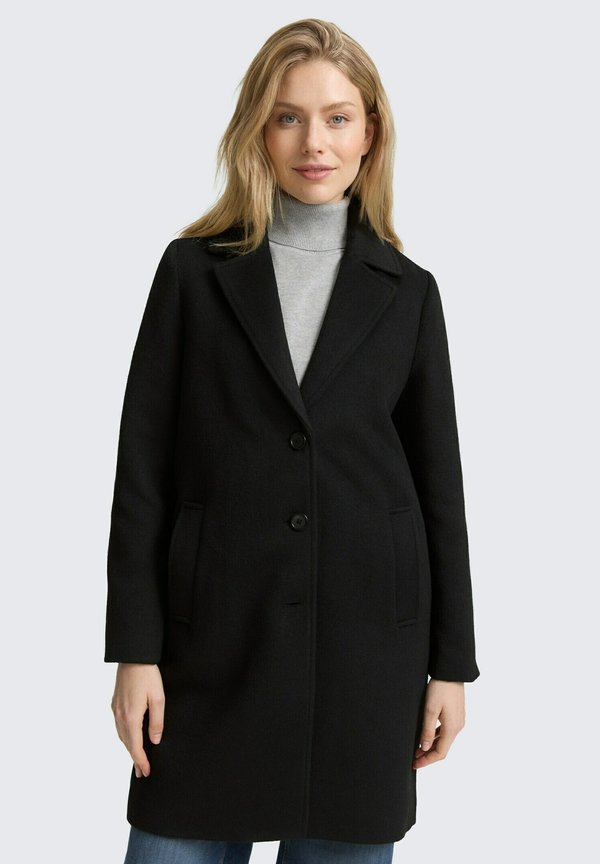 TOM TAILOR MIT EINGRIFFSTASCHEN - Short coat - deep black