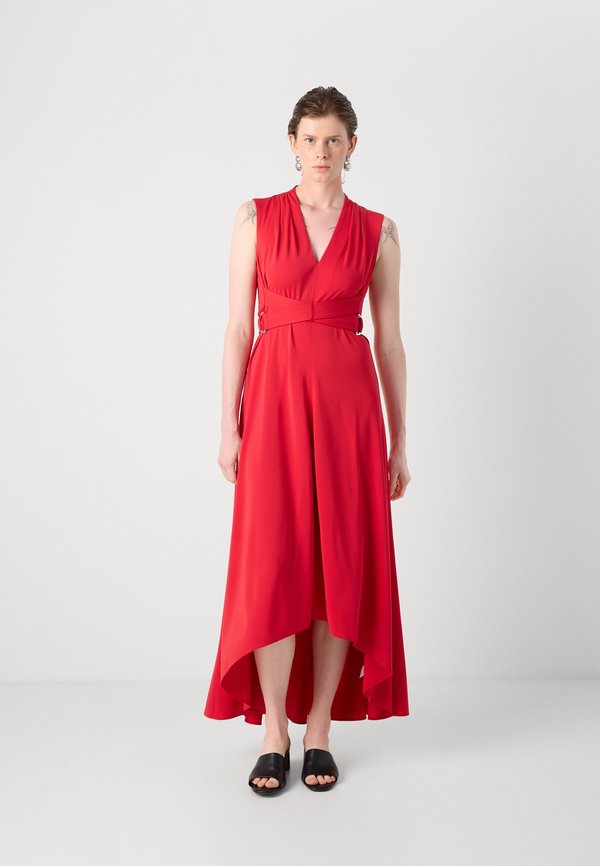 DKNY SLEEVELESS HI LOW HEM BUCKLE TRIM