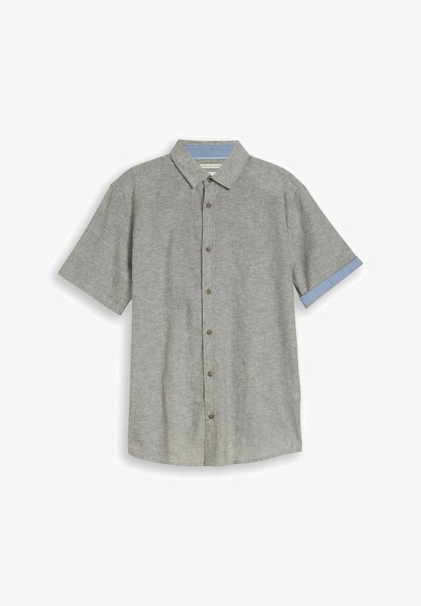TOM TAILOR REGULAR FIT KURZARM - Shirt - faded leaf green chambray