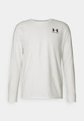 Under Armour LEFT CHEST - Long sleeved top - white/black