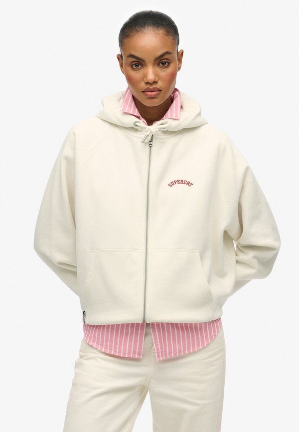 Superdry & Co Zip-up sweatshirt - desert bone off white