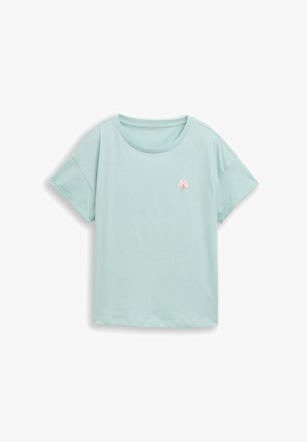 TOM TAILOR DROP SHOULDER CHEST  - Basic T-shirt - blue haze