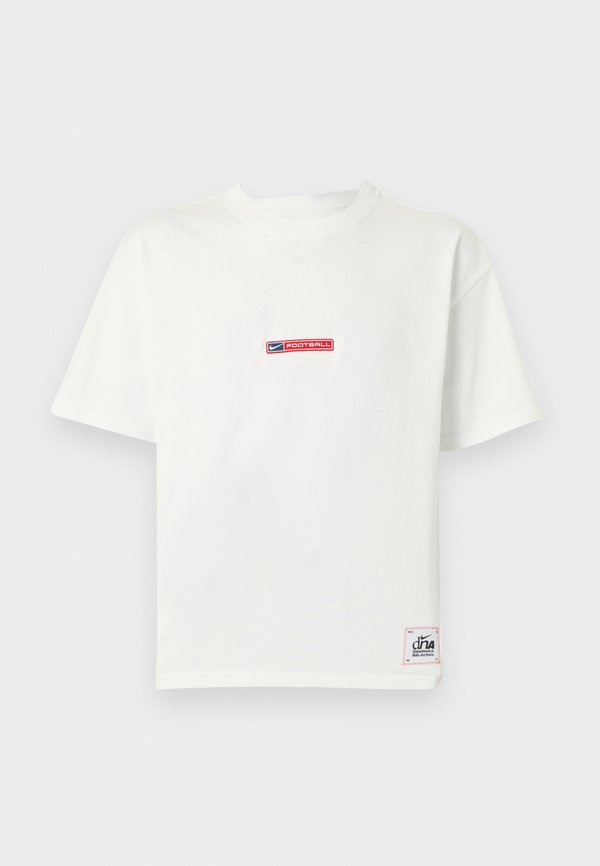 Nike Sportswear TEE BOXY FOOTBALL UNISEX - Print T-shirt - white/university red/navy