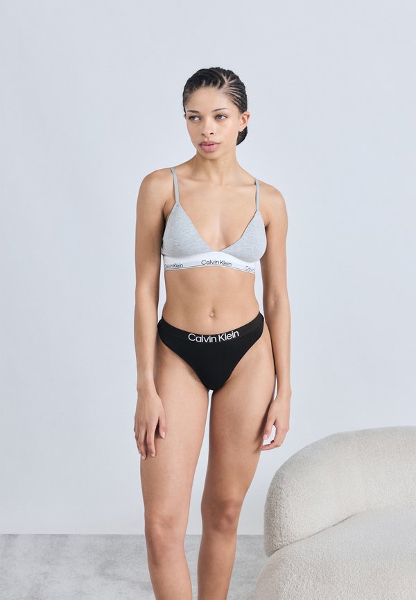 Calvin Klein Underwear THONG EXTRA SOFT 3 PACK - Thong - black