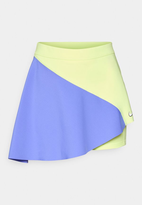Nike Performance NIKECOURT SLAM SKIRT - Sports skirt - lemon twist/sapphire/white